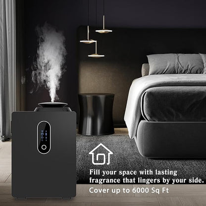 2025 Upgraded HVAC Scent Diffuser Machine Cover 6000 Sq.Ft With Wi-Fi Control for Large Room, 1000ml Scent Air Machine For Home, Waterless Cold Air Aromatherapy Essential Oil Diffuser for Hotel,Office