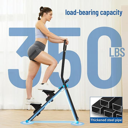 Stair Stepper for Home Gym,Folding Vertical Climber Cardio Exercise Machine,Stair Climber for Full Body Workout with Adjustable Handlebar for Women & Men