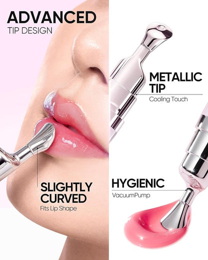 Hydrating Brightening Lip Serum, Smooth Tinted Lip Stain, Plumping Lip Gloss with Polypeptide Squalane, Moisturizing Balms, Brighten Dark Lips, Korean Beauty Makeup (05 Peach Rose)