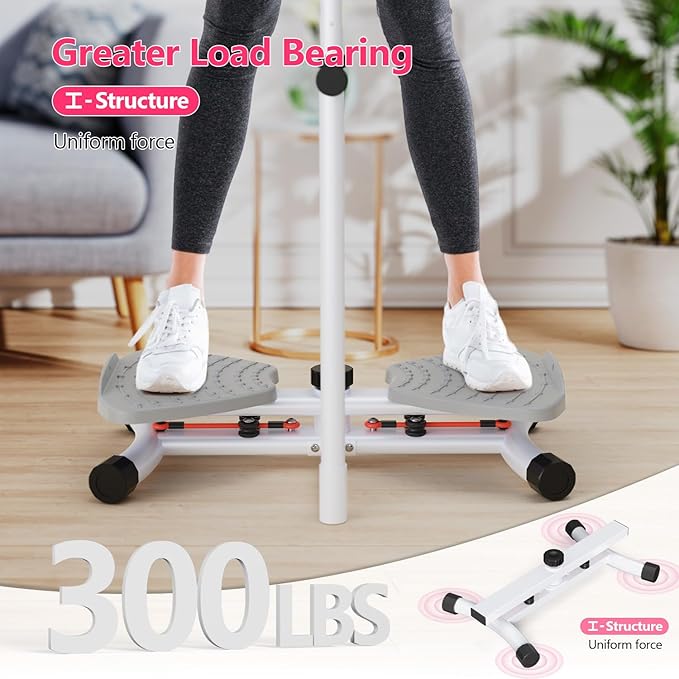 Waist Twisting Machine & Ab Twister Machine - 300 lbs Noiseless Waist Twister Board for Core Exercise, Home Gym Fitness Equipment with Resistance Bands (Women/Men)