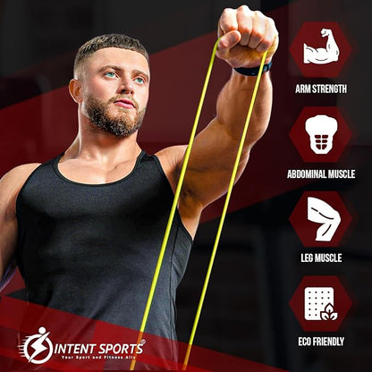 INTENT SPORTS Pull Up Assist Bands – Assistance and Resistance Bands for Pull-Up, Fitness, Body Stretching, Mobility Work, Weightlifting, Heavy Duty - Single/Set – Exercise Videos - eBook!