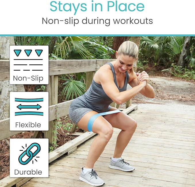 Vive Resistance Bands for Working Out (5 Pack) - Exercise & Workout Resistance Kit - Stretch, Elastic Loop Bands for Physical Therapy, Pilates, Yoga & Gym, for Men & Women - Fitness, Glute Work Out