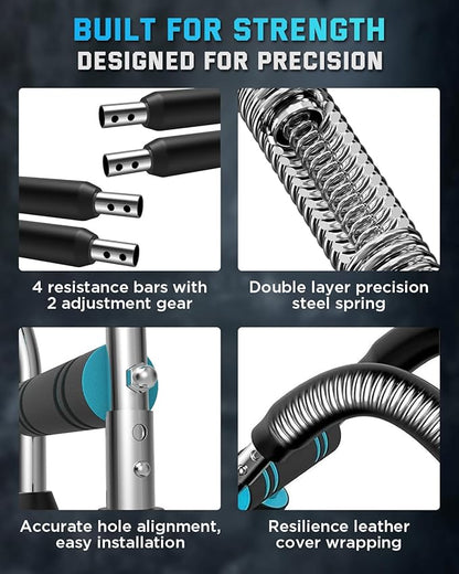 Kapebow Twister Arm Trainer, PowerTwist Arm Trainer, Adjustable Forearm Strengthener, Arm Exercise Equipment, Chest Workout Equipment, Portable Spring Resistance for Home Workout Equipment