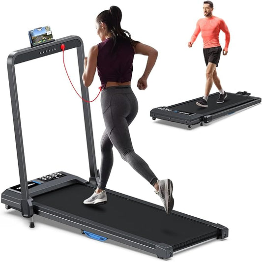 COZYINN 10% Incline Walking Pad - 2.5HP 4MPH/7.6MPH 265/340+lb Capacity Treadmills for Home, Portable Foldable Adjustable Incline Treadmill with Wide Running Area, Mute Control, Works with KINOMAP