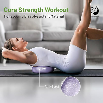 Slim Panda Pilates Ball, 9 Inch Small Exercise Ball, Anti Burst Mini Yoga Ball for Stability, Workout, Barre, Core Strength, Physical Therapy, Balance, Stretching