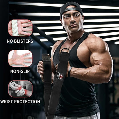 Seektop Tricep Rope Cable Attachment, Tricep Pull Down Attachment, Multi Workout Tricep Pull Down Rope for Triceps Push Downs, Bicep Curls, Crunches, Facepulls, Perfect for Professional Gym