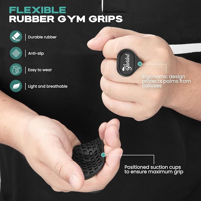 2 Pack Weight Lifting Gloves for Men Women Anti-Slip Workout Grips Gym Gloves Ergonomic Fingerless Gym Grip for Weightlifting,Dumbbell,Deadlifts Pull-Ups Crossfit Training, Sweat-Free Palm Protection