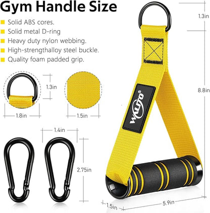 WALITO Exercise Handles, Replacement Cable Machine Attachments for Home Gym Equipment, Pulley System, Pilates, Resistance Bands, Strength Trainer, Heavy Duty Working Out Handles
