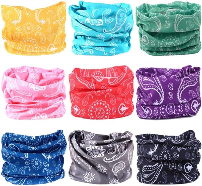 Headband Neck Gaiter Head Wrap Headwear Face Mask Magic Scarf Bandana for Men and Women