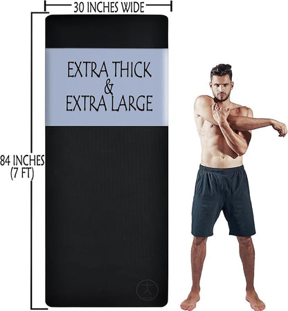 Tatago Extra Thick Yoga Mat Wide & XL-Our 10mm Extra Large Yoga Mat Thick Extra Wide And Long For Total Joint Cushioning. A Large Exercise Mat Thick And Perfect For Home Workout Pilates Or Studio.