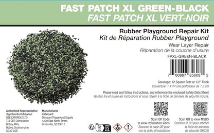Poured-in-Place Surfacing Repair Kit Fix Rubber Playground (Green/Black, XL)