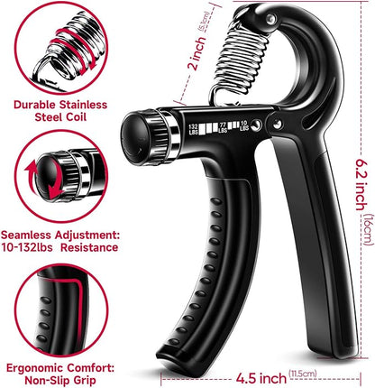 FitBeast Grip Strengthener Forearm Strengthener Hand Grips Strengthener Kit - 5 Pack Adjustable Resistance