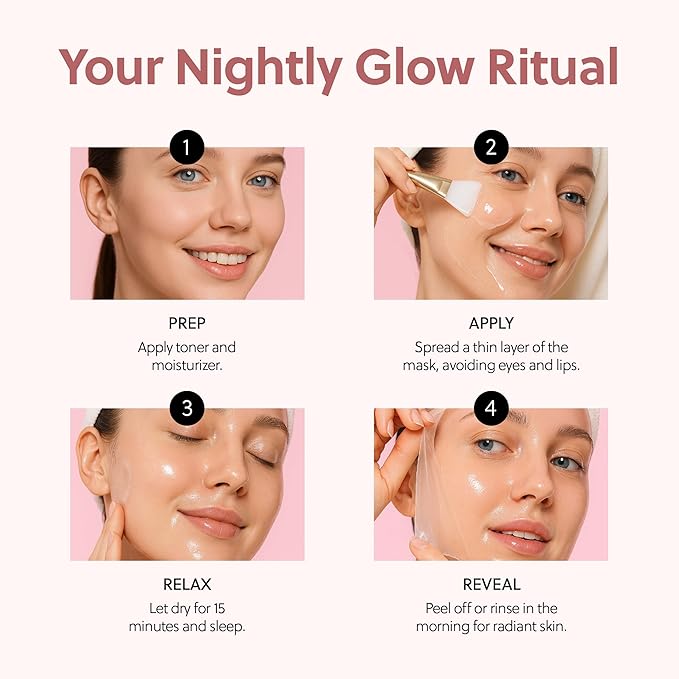 QUIA Overnight Collagen Wrapping Mask – Wake Up with Firmer, Hydrated Skin – Easy Peel-Off Formula – Korean Skincare for Radiance and Elasticity – For All Skin Types, 75ml