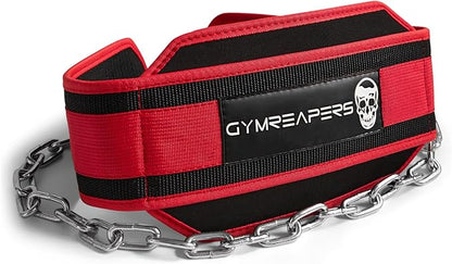 Gymreapers Dip Belt With Chain For Weightlifting, Pull Ups, Dips - Heavy Duty Steel Chain For Added Weight Training
