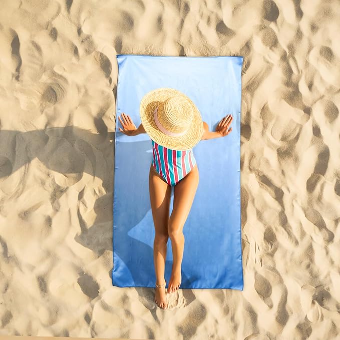 Camping Towel L Size Fast Drying Microfiber Lightweight for Men Women Travel Body Beach Hiking Swimming Yoga Sweat Towels(Blue, 1 Pack L)