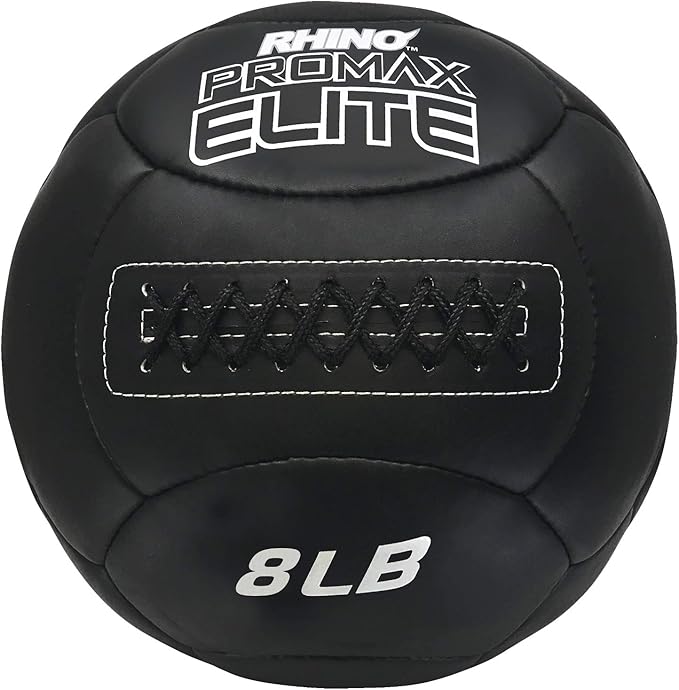 Champion Sports Rhino Promax Elite Slam Ball – Soft Shell, Non-Slip Grip, Multiple Weights Available, 14” Diameter, for Weightlifting, Plyometrics, Cross Training & Home Gym Fitness