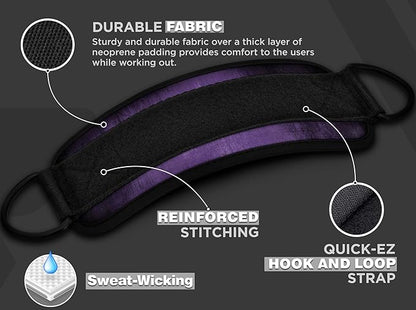 RDX Ankle Straps for Cable Machines – 7MM Neoprene Padded 10"x4" Adjustable Gym Cuffs with Dual D-Rings – Weight Attachments for Wrist Glutes Leg Kickbacks Hip Abduction Strength Workouts – Men Women