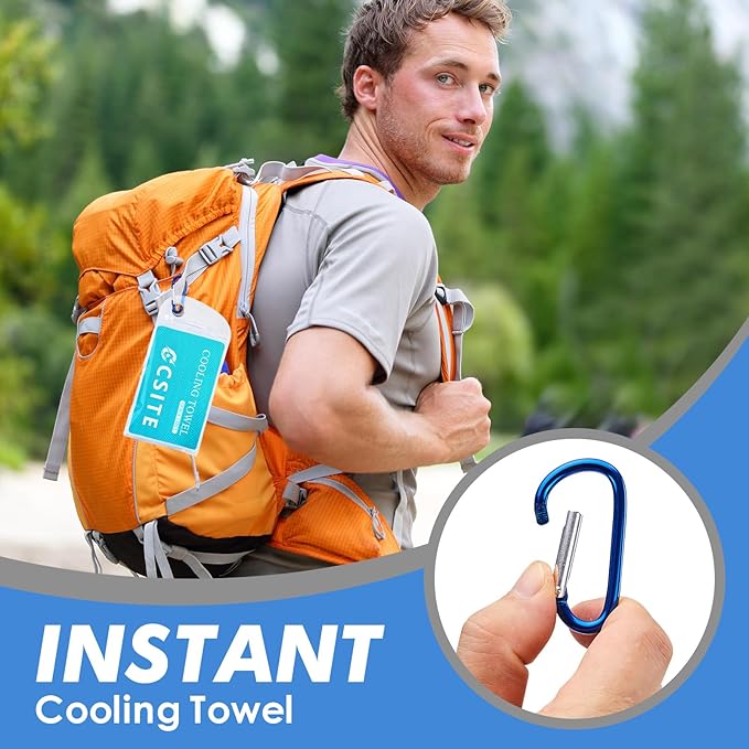 6 Pack Cooling Towels (47"x12") for Neck and Face, Ice Towel for Hot Weather, Soft Breathable Chilly Gym Towels, Microfiber Towel for Work Out, Yoga, Running, Camping & More Activities