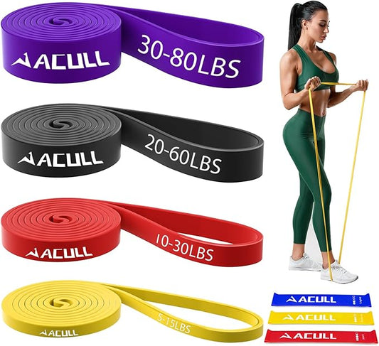 Resistance Bands for Working Out, Pull Up Assistance Bands, Exercise Workout Bands Set for Men Women, Stretch Bands for Physical Therapy, Muscle Training, Home Workouts