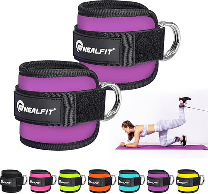 Ankle Strap for Cable Machine, Gym Ankle Cuff for Kickbacks, Leg Extensions, Glute Workouts, Booty Hip Abductors Exercise for Women and Men