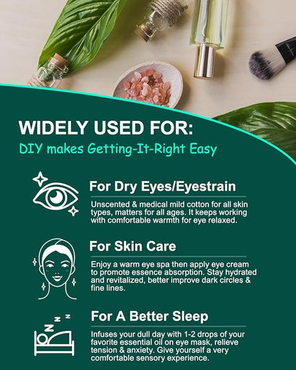 16 Packs Steam Eye Masks for Dry Eyes, Self Heating Warm Compress for Eyes Fatigue & Puffiness Relief, Disposable Heated Eye Mask Travel Essentials, Spa Relaxation Set for Women Christmas, Unscented