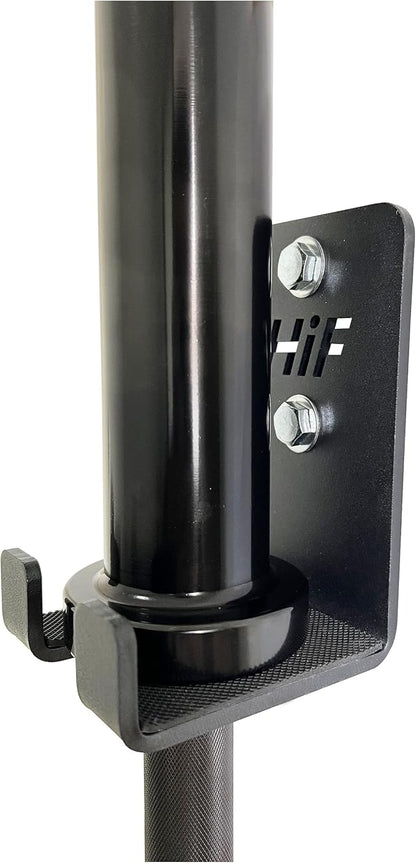 Olympic Barbell Hanger,Garage Gym Bar Wall Rack,Vertical Barbell Mount Rack,Space Saving Commercial or Home Gym Accessory,Holds Under 33mm Bar Size