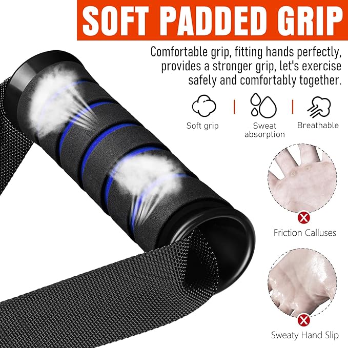 Heavy Duty Exercise Handles, Gym Cable Handles for Cable Machine Attachments, D Handle Cable Attachments, Handles for Resistance Bands, Workout Accessories, Fitness Equipment for Home Gym