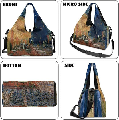 Yoga Mat Bag for Women Men Large Carryall Tote with Adjustable Shoulder Strap for Gym Yoga Travel Pilates Office