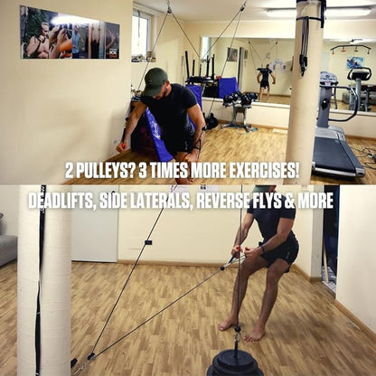 Cable Pulley - LAT Machine and Cable Substitute for Full Body Workouts with Weights