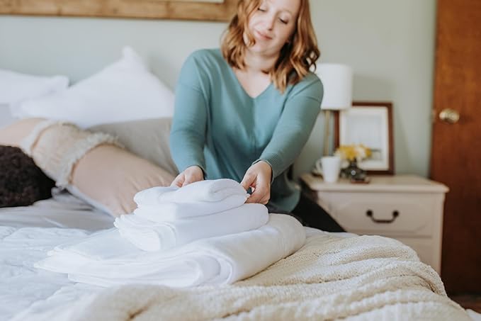 Peacock Alley Diamond 6 Piece Towel Set - Luxurious 100% Long-Staple Turkish Cotton - Soft, Absorbent & Fast Drying, Ivory