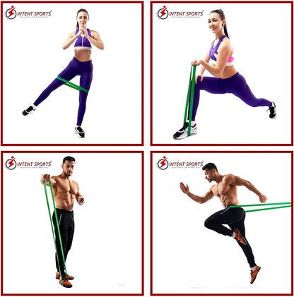 INTENT SPORTS Pull Up Assist Bands – Assistance and Resistance Bands for Pull-Up, Fitness, Body Stretching, Mobility Work, Weightlifting, Heavy Duty - Single/Set – Exercise Videos - eBook!