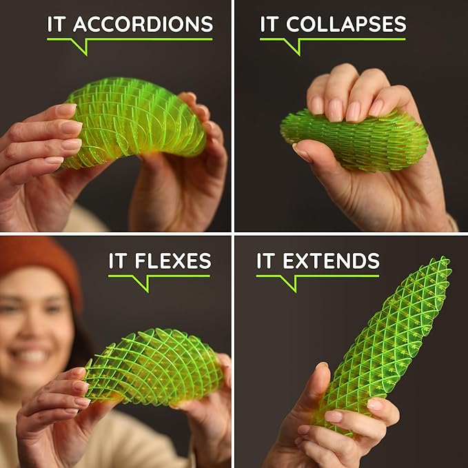 Morf Fidget Worm Toy - Flexible 3D Sensory Toy for Kids, Teens, and Adults – Stretchy, Quiet, Stress and Anxiety Relief, Focus - for Tactile Play, School, Work Gifts, Great for Classroom and Office