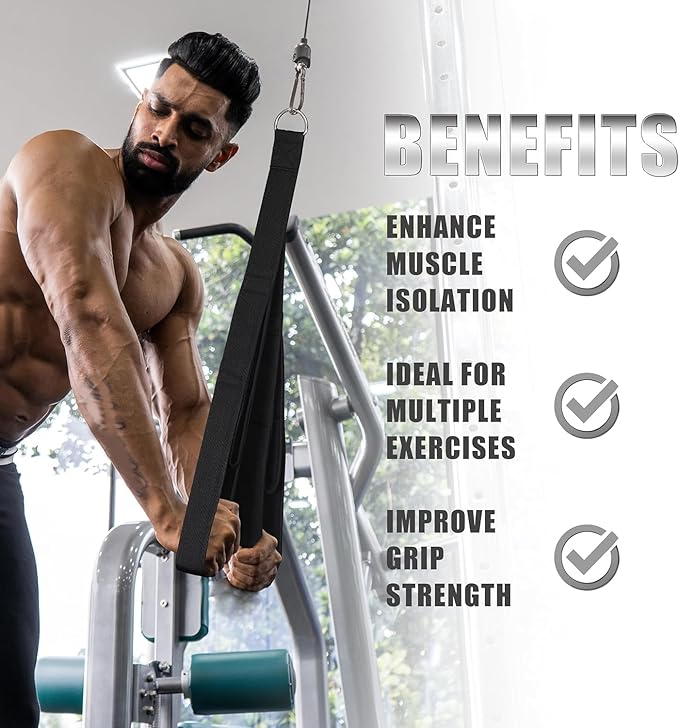 Cable Machine Attachment for HOM Gym Triceps Pull Down Attachments Cable Machine Accesories Set