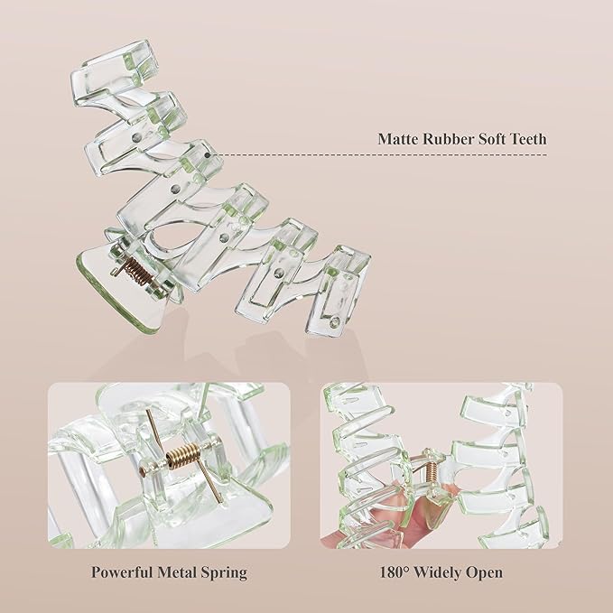 8PCS Hair Clips for Women, Flower Claw Clips for Thick Hair, Non-Slip Hair Accessories with Multi-Styles, Colorful Hair Claw Clips and Variety Pack, Ideal for Girls