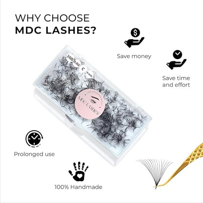 500 Promades Eyelash Fans| 5D-20D, 0.03-0.05-0.07 Thickness, C/CC/D Curls, 8-18mm| Volume Lash Extensions Premade Lash Fans Pro Pre Made False Eyelashes Pestañas Pelo A Pelo(14D-0.05-D-11)