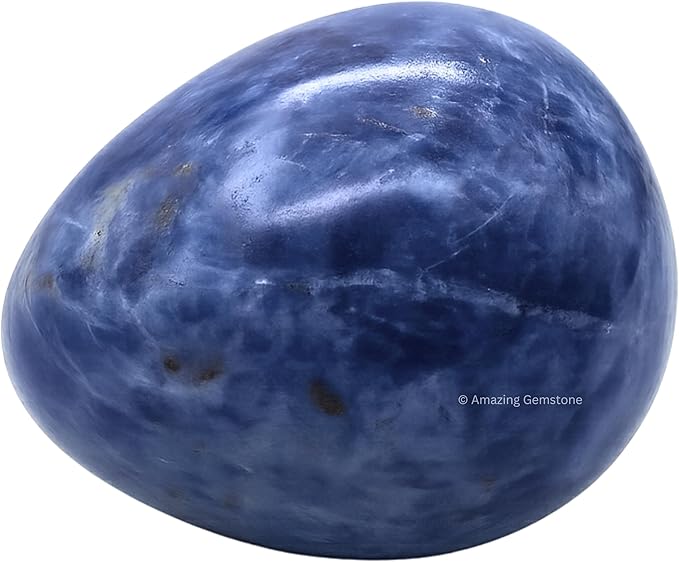 Amazing Gemstone Sodalite Crystal Yoni Egg, 2 Inches - Crystals and Healing Stones Yoni Egg for Pelvic Floor Health, Natural Healing Crystal Eggs for Meditation and Stress Relief