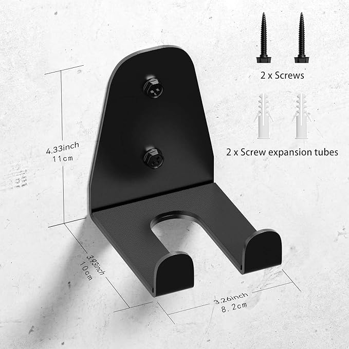 Olympic Barbell Hanger Wall Bracket, Barbell Rack Holder Wall Mount, Holds Under 1.3 Inches Bar Size, Space Saving Commercial or Home Gym Storage Accessory