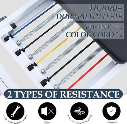 Foldable Pilates Reformer Machine,Extended 88in Metal Frame Pilates Equipment for Home Women Men Use Gym Workout & Advanced and Beginners Users , Dual Resistance System (Spring & Latex Tubes)