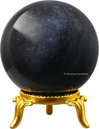 Amazing Gemstone Blue Aventurine Crystal Ball with Stand - 2" Inches Crystal Sphere Meditation Balls for Witchcraft and Decorative Balls