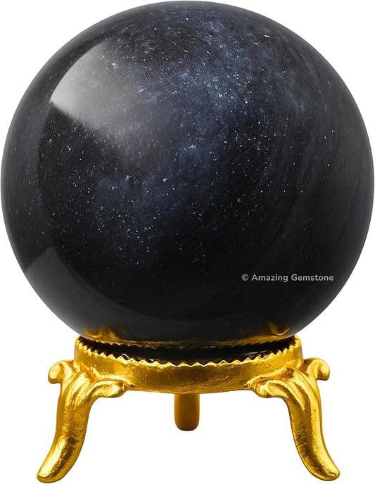 Amazing Gemstone Blue Aventurine Crystal Ball with Stand - 2" Inches Crystal Sphere Meditation Balls for Witchcraft and Decorative Balls