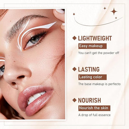 Korean Hydrating Lightweight Foundation Stick with Brush, Multi-Use Foundation Makeup, Waterproof, Full Coverage, Pink Velvet, All Skin Types