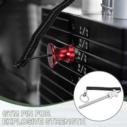 Weight Stack Pin, Weight Gym Pin Strength Training Equipment Replacement with Pull Rope for Commercial Home