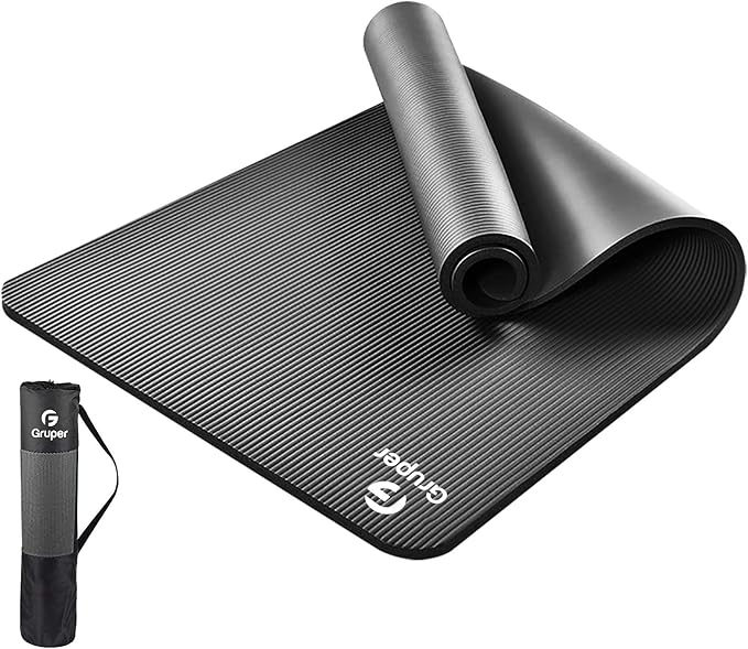 Yoga Mat Non Slip NBR Thick Yoga Mat, 72"L x 32"/24"W x 0.6"/0.4"TH (185cm x 80cm/61cm x 15mm/10mm), Anti-Tear Exercise Mat with Carrying Strap and Bag, Workout Mats for Yoga, Pilates, Floor Exercises