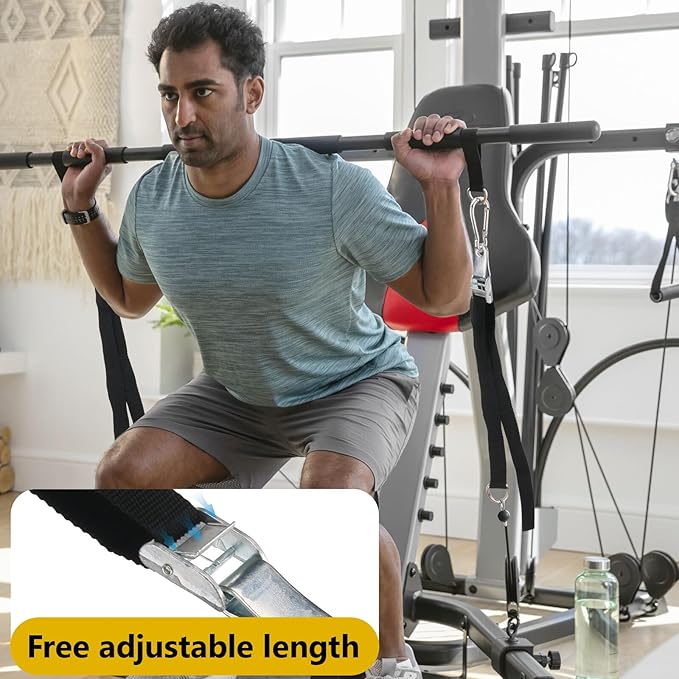 Squat Bar Extension for Bowflex Xtreme 2 Se Gyms, Squat Straps Compatible with Bowflex Bar Attachment Straps Repacement