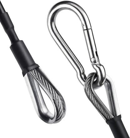 TOBWOLF Gym Cable Extension, Fitness Extension Rope Attachment Compatible with Home Gym Accessories Thick 0.2", Replacement Gym Cable Machine Extension for LAT/Tricep Pull Down, Leg Extensions Machine