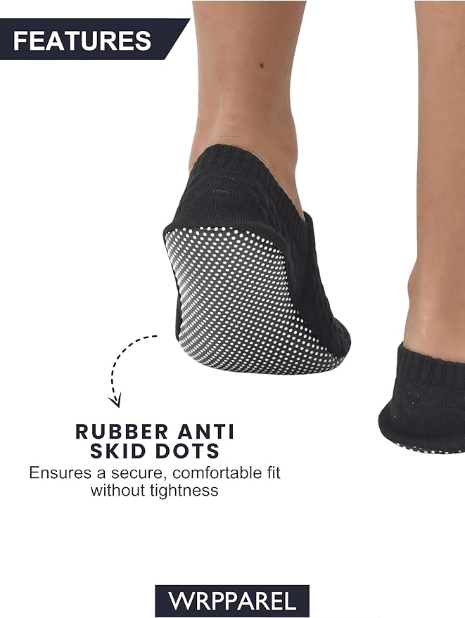 Anti Skid Non Slip Slipper Socks Men Grippy Socks Woman Yoga Pilates Barre Hospital Old Age | 2 Pairs, L/XL/XXL
