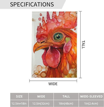 Red rooster Garden Flag 12x18 In Double Sided Yard Flags Lawn Sign Decor No Flagstand