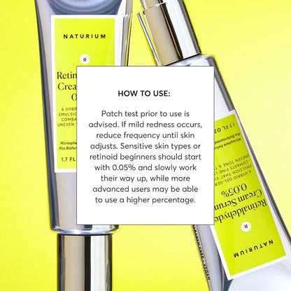Naturium Retinaldehyde Cream Serum 0.15%, Advanced Anti-Aging & Smoothing Potent Face & Skin Care, 1.7 oz