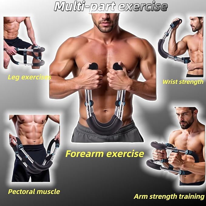 Twister arm Trainer,Arm Chest Trainer,Adjustable Chest Workout Equipment,Chest Workout Equipment,Portable Spring Resistance ，with 8-Shaped Muscle Relaxation Band，for Strength Training and Home Gymr