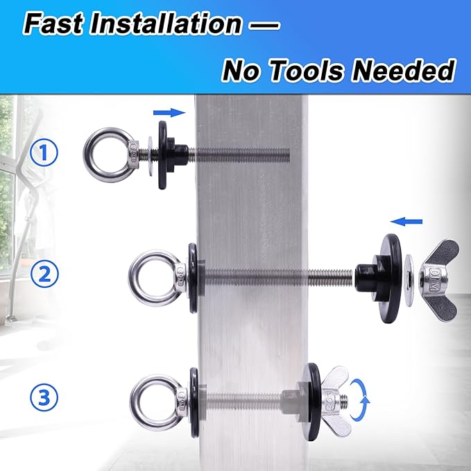 Heavy Duty Power Rack Attachments, 2PCS Resistant Band Accessories for Squat Rack, Fits 2"x2" & 3"x3" Uprights, 5/8" or 1" Holes, Resistance Band & Strength Training Use